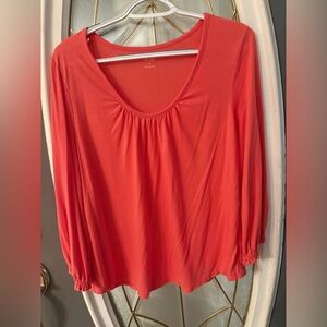 Apt. 9 Coral Long Sleeve Women's Top